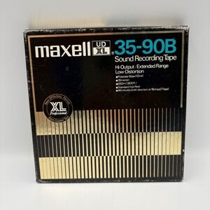Maxell UD XL 35-90B Reel to Reel Tape 7" 1800ft Good Back Coated Professional